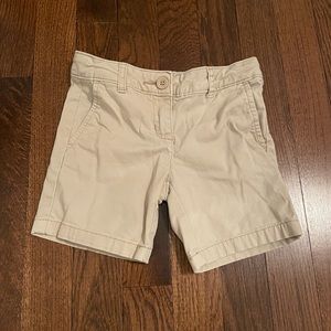 Khaki coloured shorts